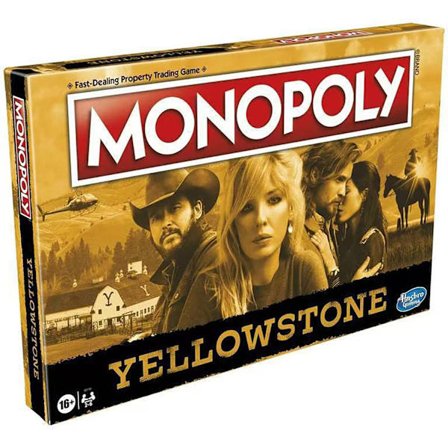 Yellowstone | Köp, sälj, byt rutor med platser från Paramount Network-serien | Samlarobjekt klassiskt Monopol-spel för 6 spelare