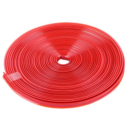 8m Röd Gummi Bilfälg Hjulskyddsremsa Förhindra Repor Dekorera Däckkant