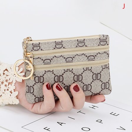 PU Läder Kvinnors Dragkedjor Mynt Plånbok Nyckelring Kort Cash Holde