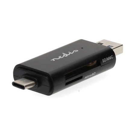 Nedis USB 3.2 Gen1 kortläsare med USB-C och USB-A för SD och microSD