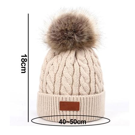 Slouchy Kabelstickad Toddler Hat Baby Skid Cap för flickor Pojkar-Khaki
