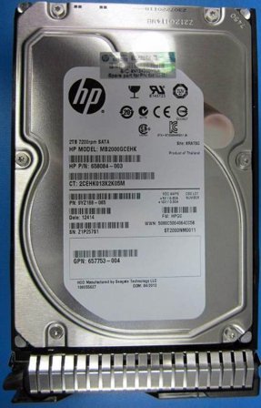 Hewlett Packard Enterprise 2TB 6G SATA 7.2k 3.5in
