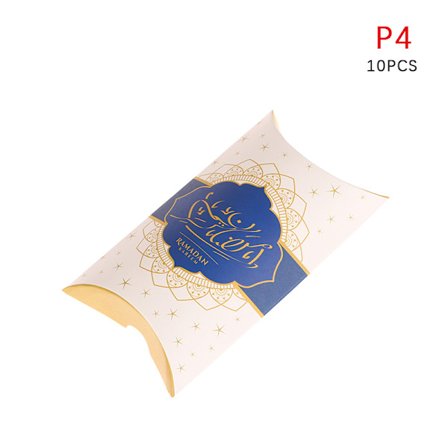 10 st EID Mubarak kudde form godis lådor Ramadan Kareem dekor 1