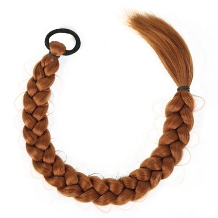 24 Tommer Syntetisk Lang Flettet Ponytail Hårforlængelser Til Kvinder Høj Temperatur Fiber Hår Tilbehør 30