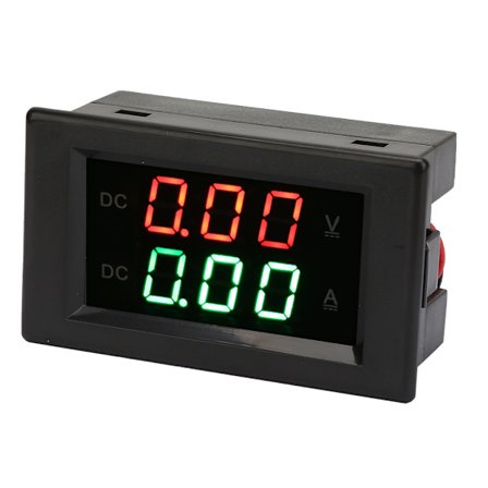 Dobbel Skjerm Voltmeter YB4835VA DC 0-100V 20A