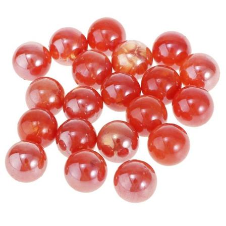 20 stk 16 mm klare glasskuler - leketøy for barn, vasedekorasjon, akvariumdekorasjon - oransje