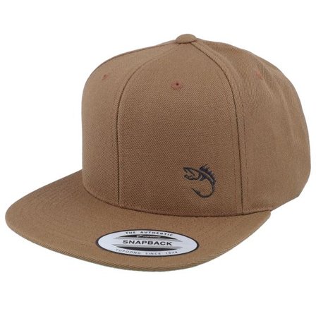 Skillfish - Brun snapback Keps - Black Fish Hook Logo Light Brown Snapback @ Hatstore