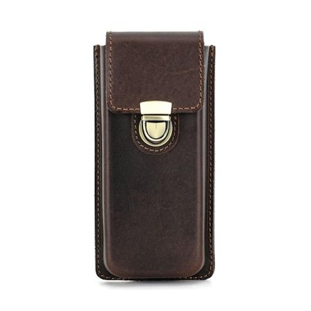 Penneveske i ekte skinn Blyantveske KAFFE 3 PLASSER 3 PLASSER