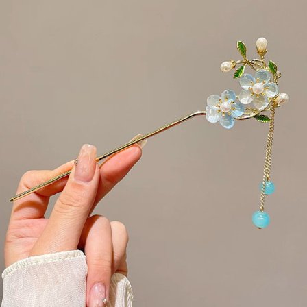 Vintage blomst frynser hårpinner Fasjonable kvinnelige metall hår