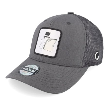 Moomin - Grå trucker Kasket - Moomin Pappa Reading Grey Trucker @ Hatstore