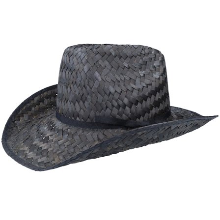 Brixton - Preto straw Chapéu - Houston Straw Cowboy Black Straw Hat @ Hatstore