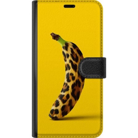 Yhteensopiva Lompakkokotelo Asus Asus Zenfone 10 Banaani leopardikuvioilla keltaista taustaa vastaan luovassa ja leikkisässä suunnittelussa