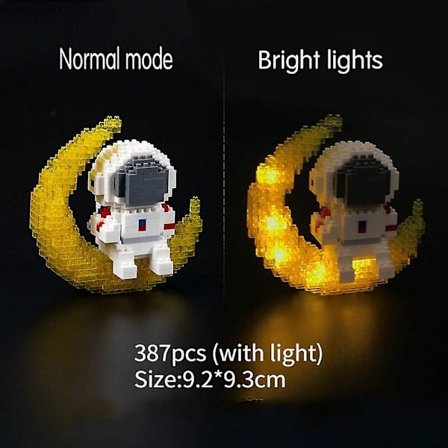 DIY Mini Mikro Raket Byggeklodser Rum Måne Satellit Astronaut Diamant Klodser Konstruktør Legetøj Til Børn Gaver