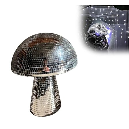 Mushroom discokugle spejlkugle til bryllupsfest lokale bar dekoration(16*14*14cm)