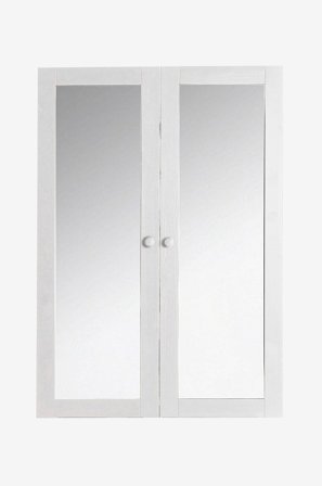 Loft24 - Dørsett med 2 stk. Billie Glass - Hvit - Skap - Fra Homeroom