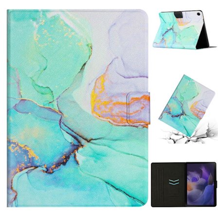 Samsung Galaxy Tab A8 Marble Mönster Smart Läderfodral