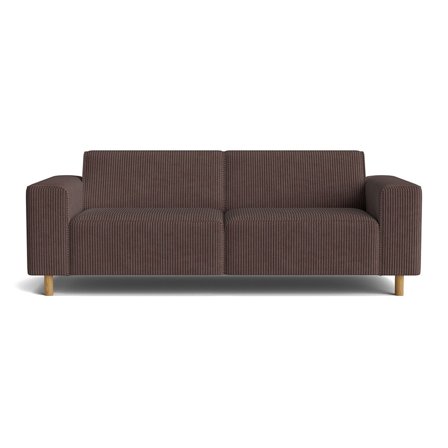 Seam 3 personers sofa - Lincoln Brun - 220x88x78 - Sofa, 3 personers sofa
