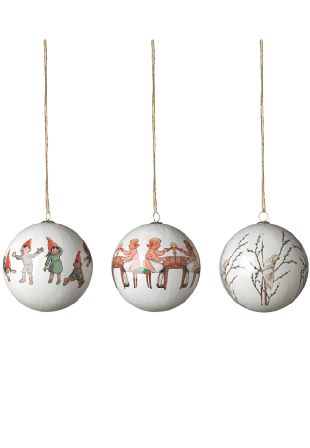 Design House Stockholm Elsa Beskow - Christmas Tree Ornaments Dekoration Röd ONESIZE
