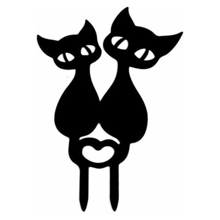 Puutarhakoriste, Kissan Koriste Puutarhan Siluetti Ulkona Nurmikon Koristeet Hakemus Nurmikon Puutarhakoriste Lahjat (kissa)