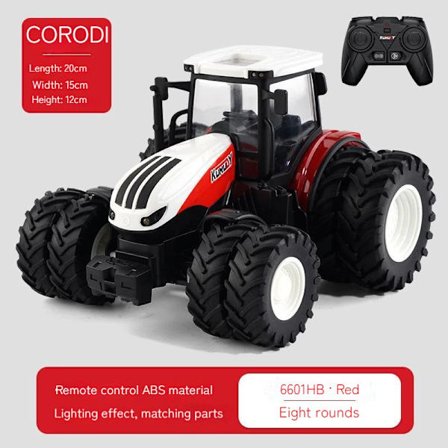 2,4 GHz RC Traktor Trailer med LED-strålkastare Bondgårdsleksakssats 1:24 Fjärrstyrd Bil Lastbil Bondgård Mock Barn Pojkpresent