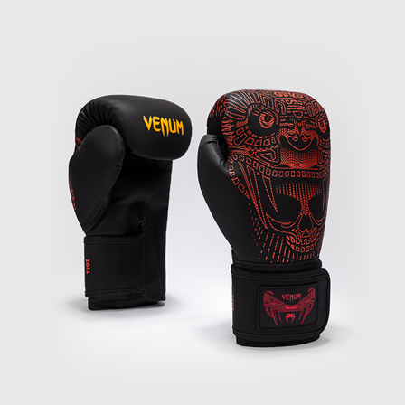 Venum Quetzal Fury Boxningshandskar Svart Röd Orange