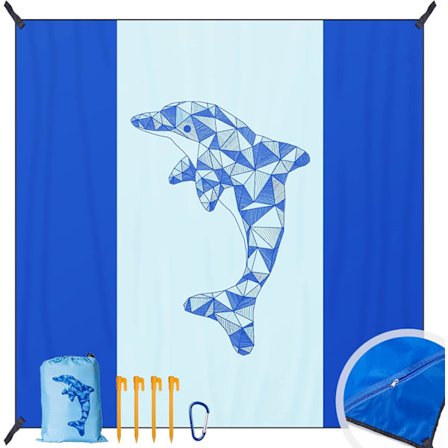 Sandfri strandtæppe 240*140cm Strandhåndklæde Vandtæt Stor Strandmåtte Til Ferier Strande Camping Rejser