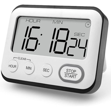 /NN/Kjøkkentimer Klokke Multifunksjonell Digital Kjøkkentimer Med Stor LCD-Skjerm Magnetisk Stoppeklokke Timer Med Klokke Alarm Klokke Magnet