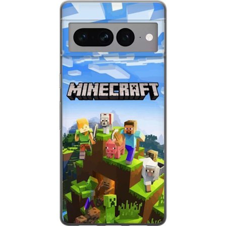 Kompatibelt Mobilskal till Google Google Pixel 7 Pro Minecraft Creeper block pixel retro spelande