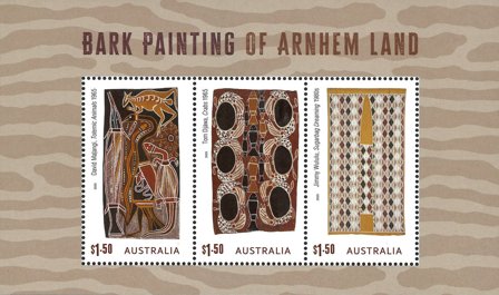 Australien - Bark malerier - Postfrisk miniark