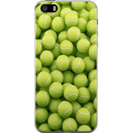 Kompatibel Mobilcover til Apple Apple iPhone SE (2016) Mønster af grønne tennisbolde i høj detalje, sporty motiv med gentagende tekstur og stærke