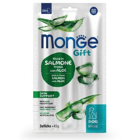 Monge Sticks Skin Support Per Cani Adulti Salmone Fresco Con Aloe
