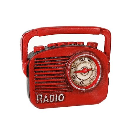 Rød Antikk Radio | Møbler & Romartikler | Dukker & Bamser | Dukkehus Miniatyrer 6.9X2.2X6.9cm