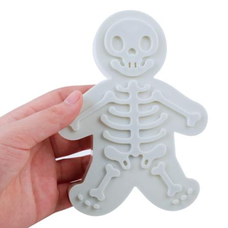 1 stk. Skelet Gingerbread Man Cookie Form Plast Stemplet