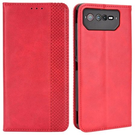 Bofink Vintage ASUS Rog Phone 6 / 6 Pro Læder Etui - Rød