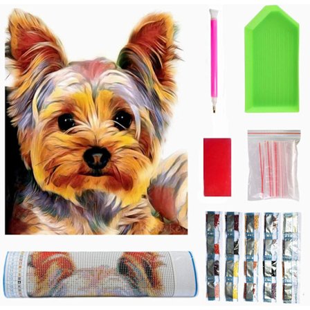 DIY Diamond Canvas Komplette sæt, 40*30CM. 5D Diamond Maleri Hund