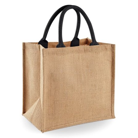 Westford Mill Jute Mini Tote Shopping Bag (14 liter) En Storlek