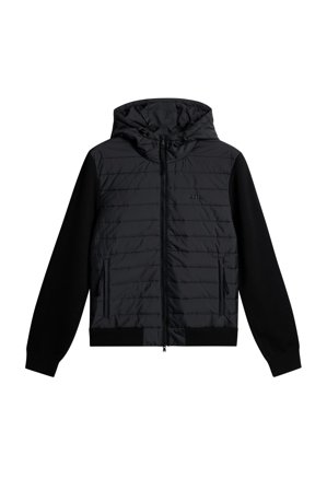 J.Lindeberg - Thorn Hood Knit Hybrid Jacket - Black - Mann - L