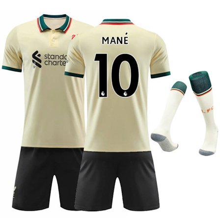 21-22 Ny Liverpool bortedrakt fotballdrakt nr. 11 Salah drakt voksne barn foreldre-barn sportsdrakt NO.10 MANE