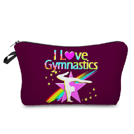 Toalettartiklar Organizer Sminkväska Kosmetikväska Originaldesign Mode Skollärare Gåva Kvinna Resor Rytmisk Gymnastik Print hz6625 Cosmetic Bag