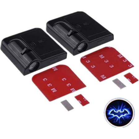 2 stk trådløse bildør LED-projektorlys Velkomst Bat-logolampe Skyggelys Ghost Light Works