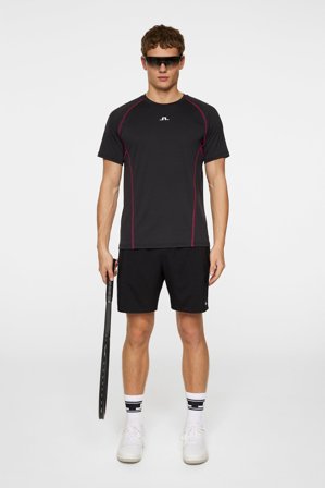 J.Lindeberg - Alfonso Printed T-shirt - Tennis - Black - Men - S