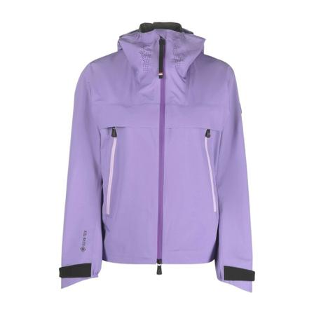 Moncler, Zip-Up Long-Sleeved Jacket Fioletowy, Kobieta, Rozmiar: L