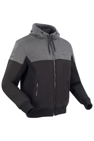 MC-Jakke Bering Hoodiz Vented Sort/Antracit L