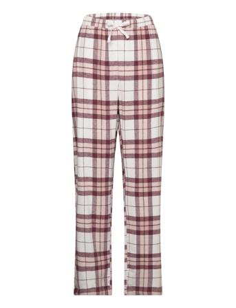 Pyjama Trousers Y D Check Pyjamasbukser Pysjbukser Rosa Lindex*Betinget Tilbud