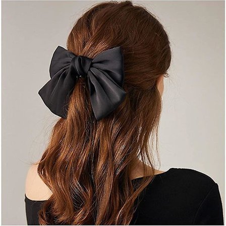 Vintage rosett hårklämmor satin rosett hårspännen silke hårklämma spänne retro