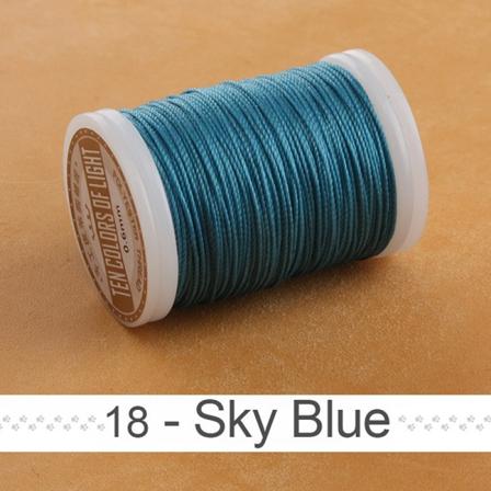 2021 Lær håndverkssøm Lær rund vokstråd 0,6 mm rund - Perfet Sky Blue
