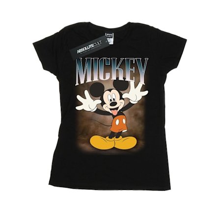 Disney Dam/Kvinnor Mickey Mouse Tunga Montage Bomull T-shirt
