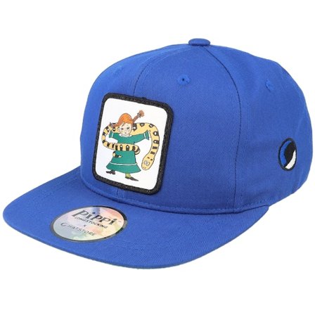 Pippi Longstocking - Blå snapback Caps - Kids Toddler Pippi Snake Blue Snapback @ Hatstore