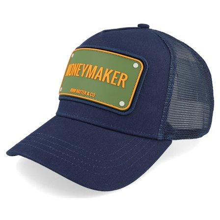 John Hatter & Co - Blå trucker Keps - Money Maker Navy Blue A-Frame Trucker @ Hatstore