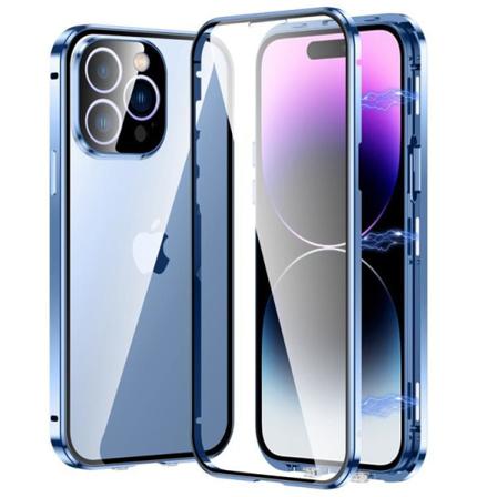 Iphone 14 Pro Max Skal Metall Magnetic - Blå